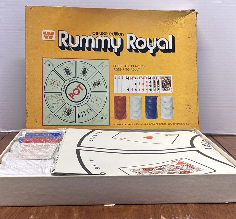 1975 Rummy Royal Game "Deluxe Edition" by Whitman ~ Complete Very Good Condition